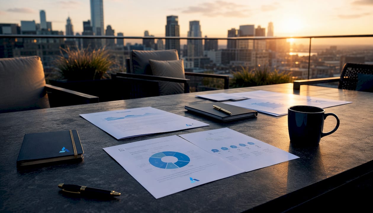 Strategic toolkit materials with Blue Prysm logo