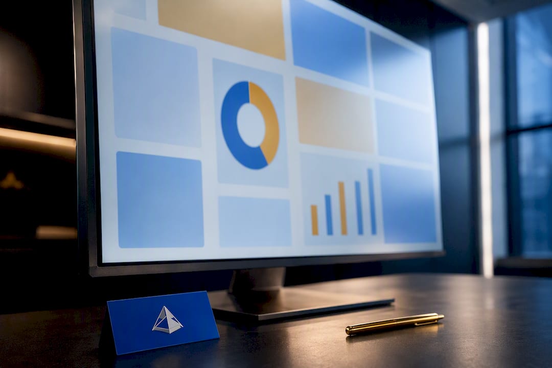 One-page KPI scorecard in strategy room