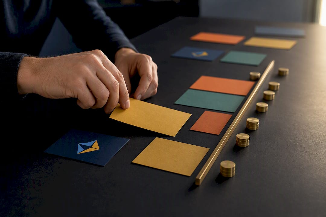 Hands arranging initiatives within portfolio capacity