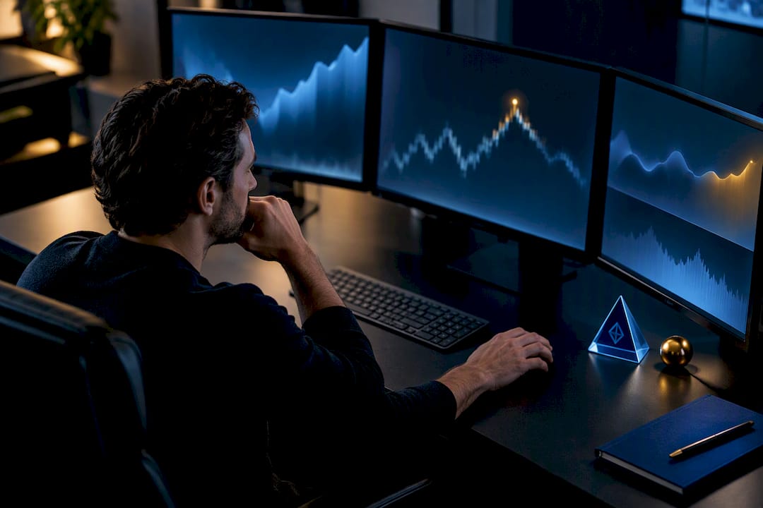Market analysis screens separating signal from noise