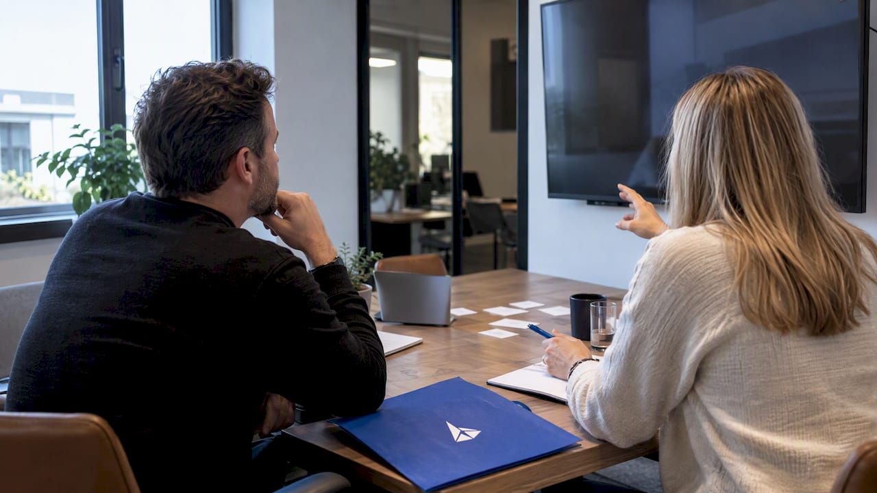 Leaders aligning quarterly KPI and OKR targets