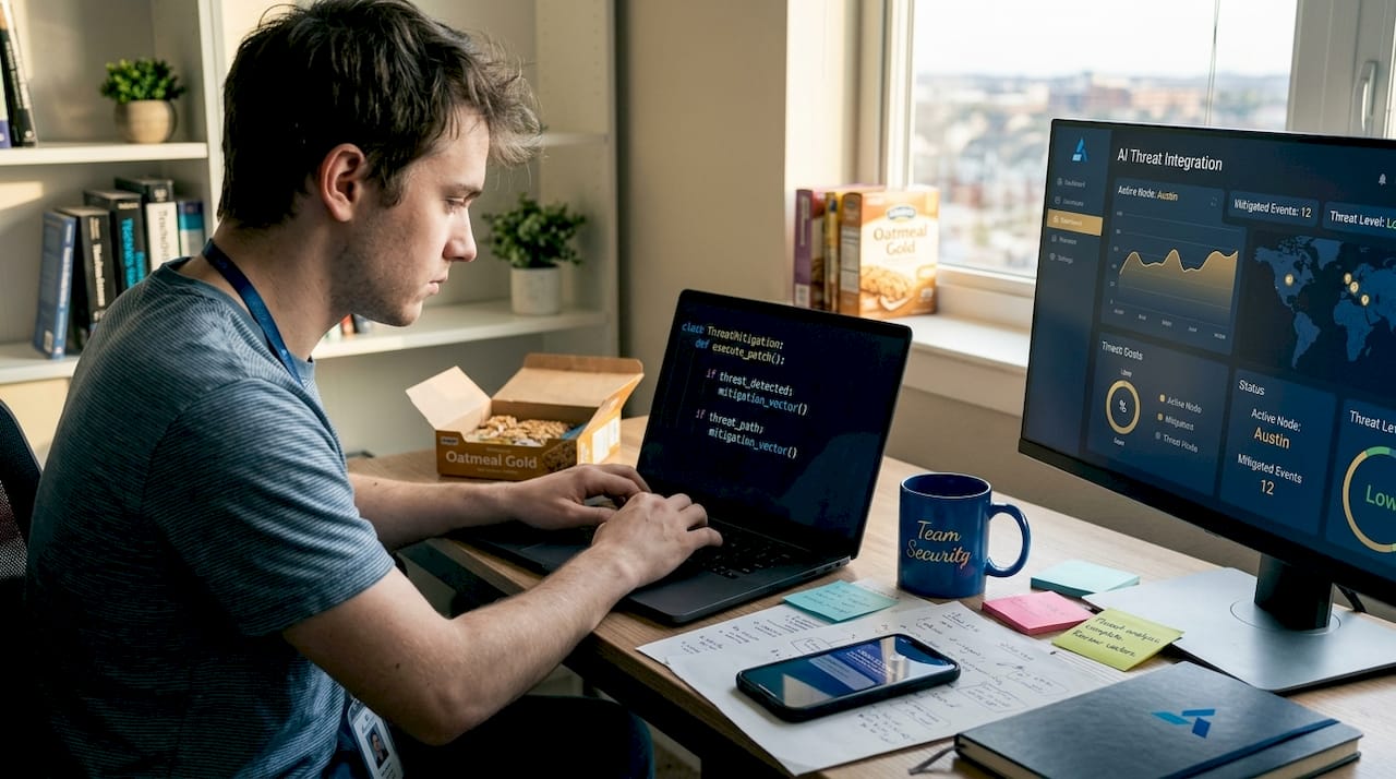 IT specialist integrating AI in workflow
