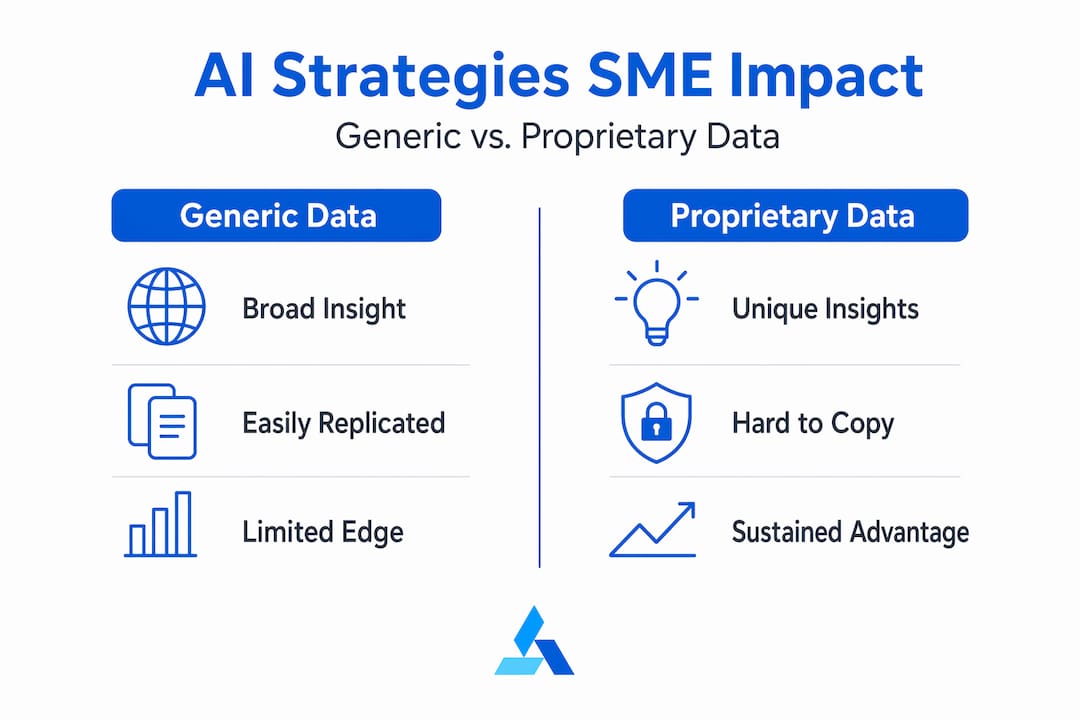 Infographic comparing generic and proprietary data strategies